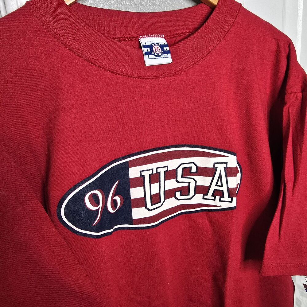Vintage Pro Spirit 96 USA Men's XL  Red T Shirt NWT